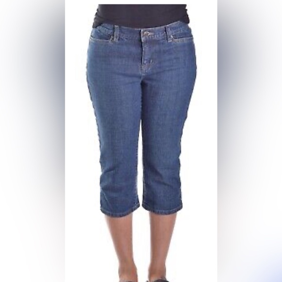 Ralph Lauren Womens Jeans Classic Mid-Calf D Blue Stretch Denim - Picture 1 of 4